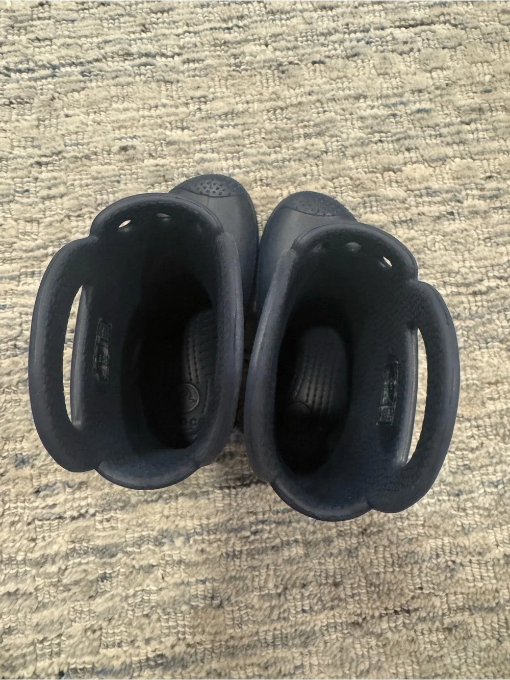 Crocs Kids' Navy Handle Rain Boots Size 11 - Excellent Condition!